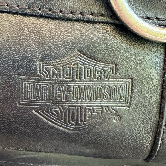 Harley Davidson Black Leather Riding Boots Women’s Size 7 D85397 - Picture 9 of 16